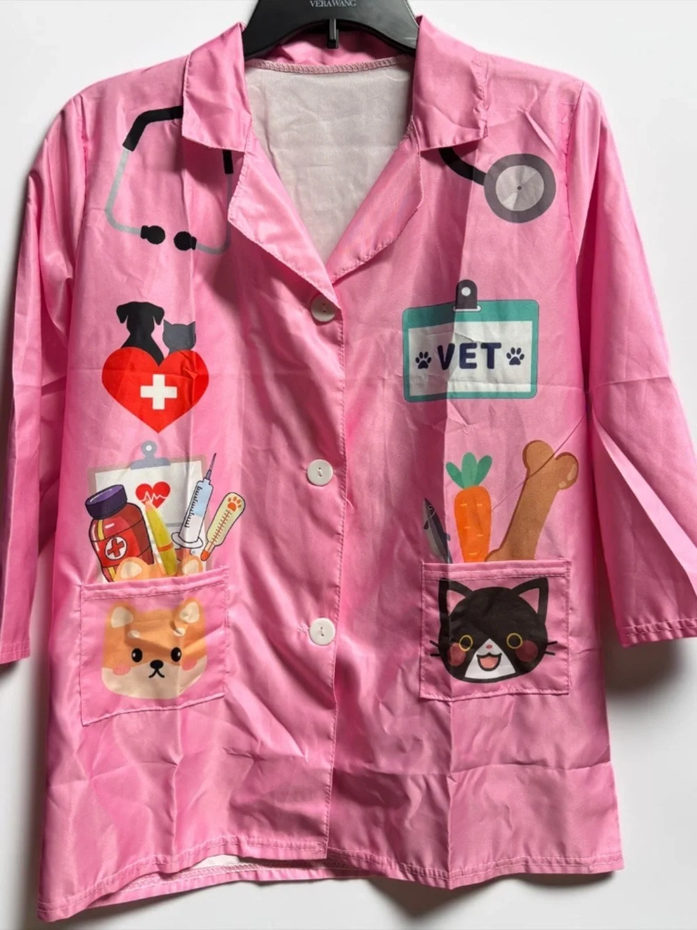 NWOT Kids Pink Veterinarian Costume Jacket One Size Vet Dress Up